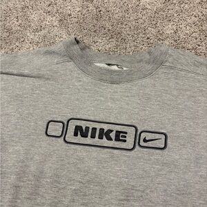 Nike Heather Gray Logo Crewneck